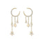 0.7TCW Round Moissanite Moon & Star Drip Earrings - crownmoissanite