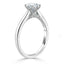 0.75 CT Round Cut Solitaire Moissanite Engagement Ring - crownmoissanite
