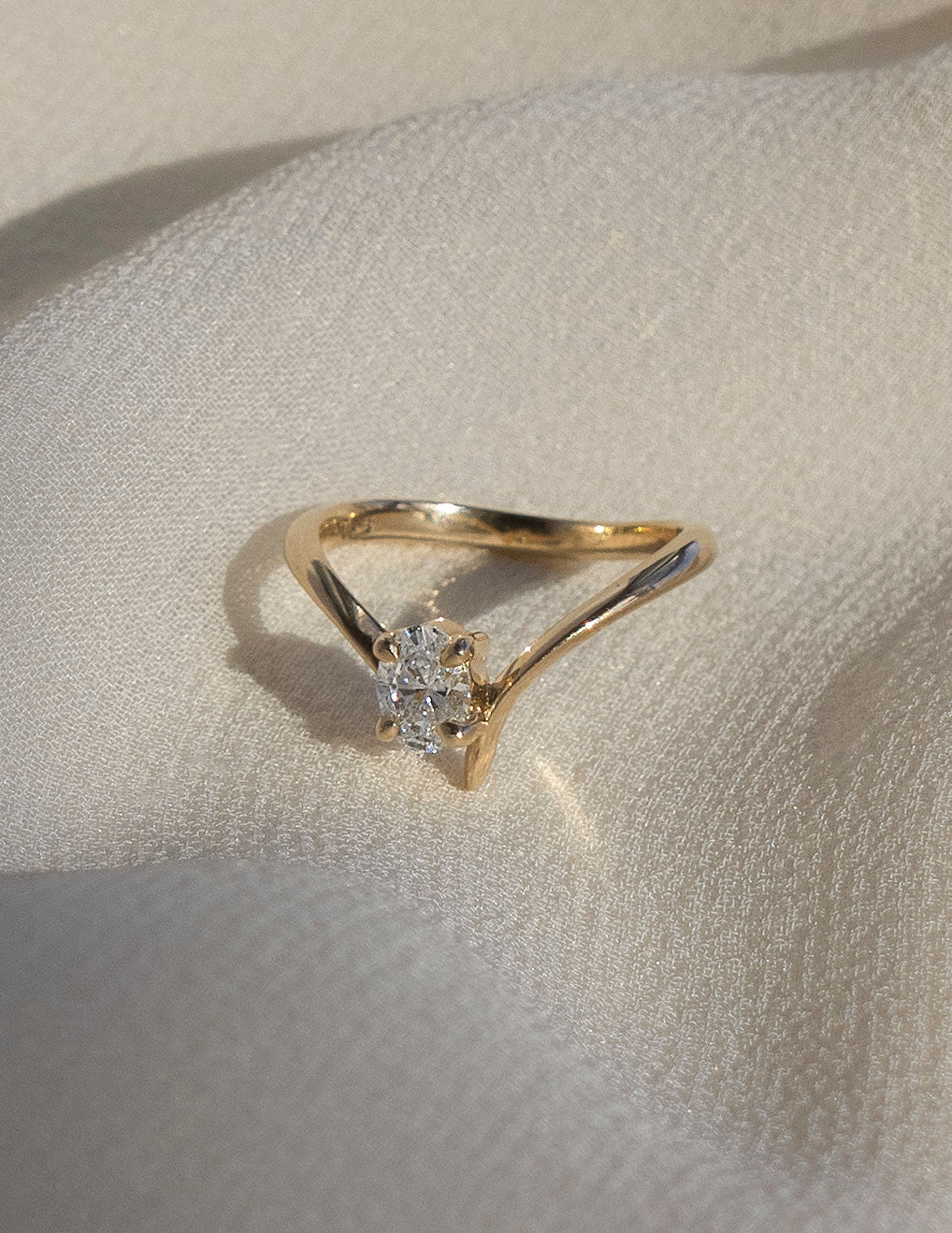 0.50 -1.50 CT Oval Cut Moissanite Solitaire Engagement Ring