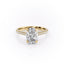 1.91 CT Oval Cut Solitaire Triple Pave Setting Moissanite Engagement Ring - crownmoissanite