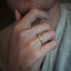 Round Stones Milgrain Men's Wedding Band - crownmoissanite