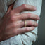 Round Stones Milgrain Men's Wedding Band - crownmoissanite
