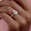2.0 CT Pear Cut Solitaire Triple Pave Setting Moissanite Engagement Ring - crownmoissanite