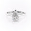 2.0 CT Pear Cut Solitaire Hidden Halo Setting Moissanite Engagement Ring - crownmoissanite