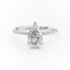 2.0 CT Pear Shaped Moissanite Solitaire Engagement Ring - crownmoissanite