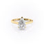 2.0 CT Pear Cut Solitaire Hidden Halo Setting Moissanite Engagement Ring - crownmoissanite
