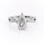 2.0 CT Pear Shaped Moissanite Solitaire Cross Over Engagement Ring - crownmoissanite