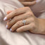 2.0 CT Pear Cut Solitaire Triple Pave Setting Moissanite Engagement Ring - crownmoissanite