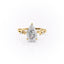 2 CT CT Pear Shaped Moissanite Twig Style Engagement Ring - crownmoissanite