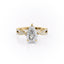 2.0 CT Pear Shaped Moissanite Solitaire Cross Over Engagement Ring - crownmoissanite