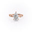 2 CT Pear Cut Solitaire Twig Style Moissanite Engagement Ring - crownmoissanite