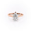 2.0 CT Pear Cut Solitaire Hidden Halo Setting Moissanite Engagement Ring - crownmoissanite