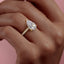 2.0 CT Pear Cut Solitaire Triple Pave Setting Moissanite Engagement Ring - crownmoissanite