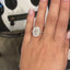3.40 CT Radiant Cluster Halo Moissanite Engagement Ring