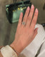 3.80 CT Emerald Three Stone Moissanite Engagement Ring