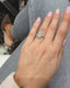 4.0 CT Crushed Ice Oval Three Stone Moissanite Engagement Ring