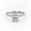 2.1 CT Radiant Cut Solitaire Triple Pave Moissanite Engagement Ring - crownmoissanite