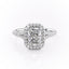 2.1 CT Radiant Cut Halo Split Shank Setting Moissanite Engagement Ring - crownmoissanite