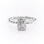 2.0 CT Radiant Shaped Moissanite Hidden Halo Twisted Rope Engagement Ring - crownmoissanite