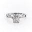 2.10 CT Radiant Solitaire Cross Over Pave Moissanite Engagement Ring - crownmoissanite