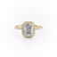 2.10 CT Radiant Cut Halo Style Moissanite Engagement Ring - crownmoissanite