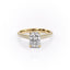 2.1 CT Radiant Cut Solitaire Triple Pave Moissanite Engagement Ring - crownmoissanite