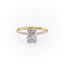 2.0 CT Radiant Cut Solitaire Pave Setting Moissanite Engagement Ring - crownmoissanite