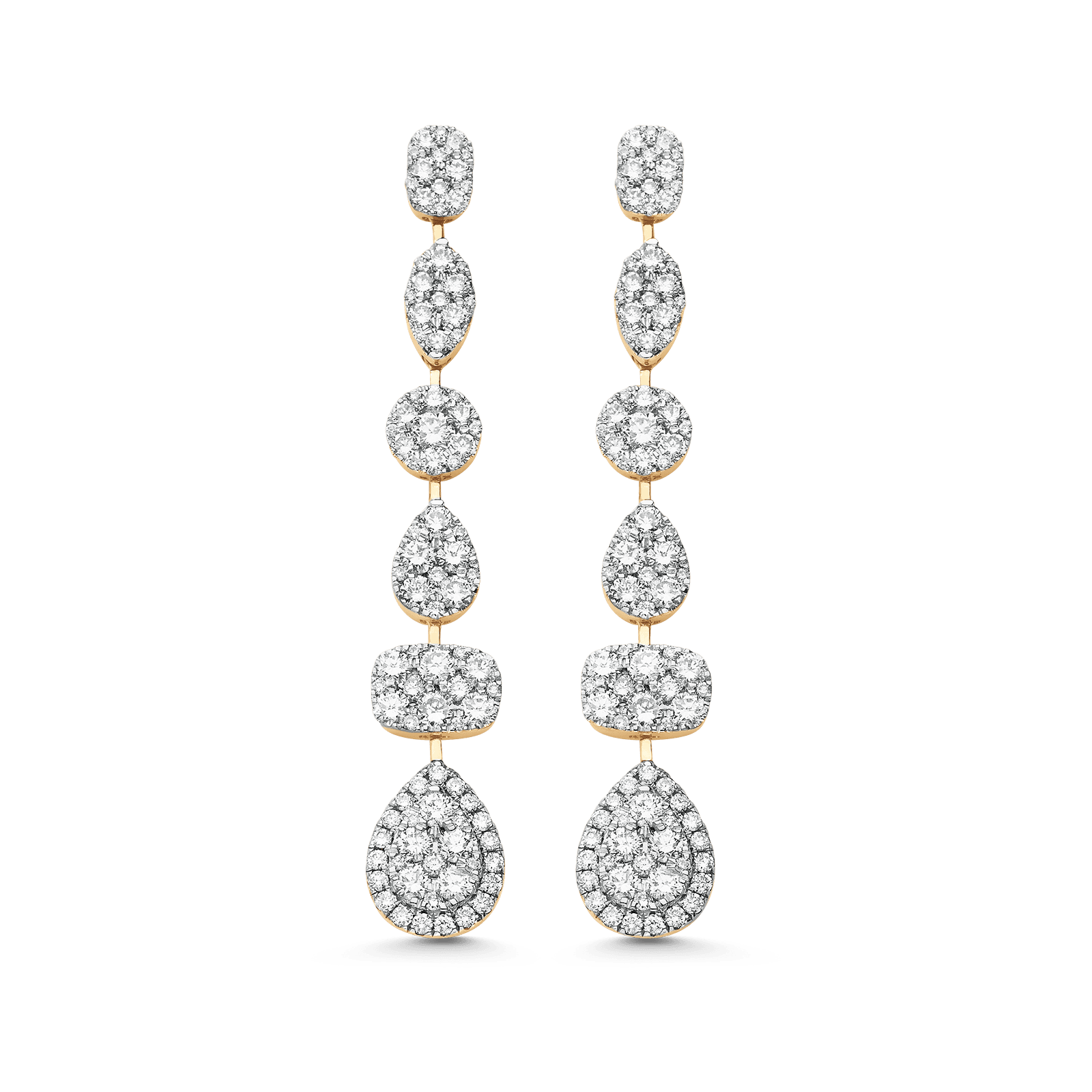 3.06 TCW Round Moissanite Diamond Drop Earrings - crownmoissanite