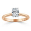 0.75 CT Oval Cut Solitaire Moissanite Engagement Ring - crownmoissanite