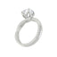 1.85 CT Round Cut Solitaire Twisted Pave Moissanite Engagement Ring - crownmoissanite