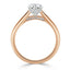 0.75 CT Round Cut Solitaire Moissanite Engagement Ring - crownmoissanite