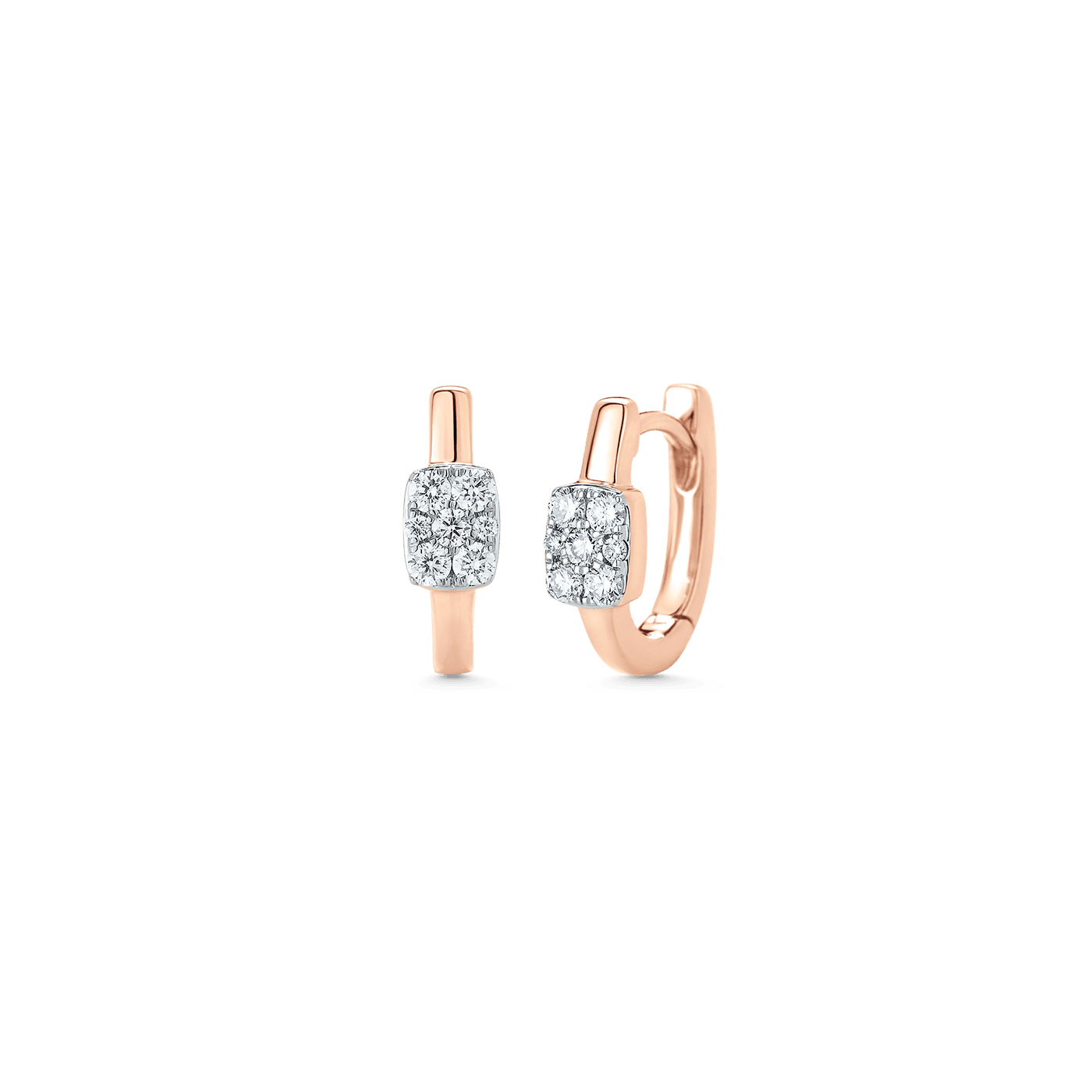 0.24 TCW Round Moissanite Diamond Huggie Earrings - crownmoissanite