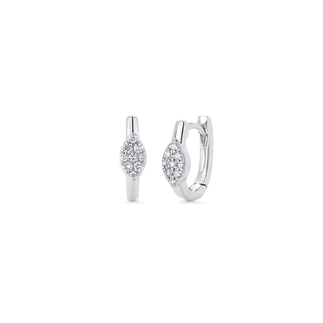 0.17 TCW Round Moissanite Diamond Huggie Earrings - crownmoissanite