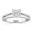 1.0 CT Asscher Cut Solitaire Split Shank Setting Moissanite Engagement Ring - crownmoissanite