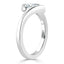 0.75 CT Oval Cut Solitaire Bypass Setting Moissanite Engagement Ring - crownmoissanite