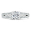 0.75 CT Round Cut Solitaire Split Shank Style Moissanite Engagement Ring - crownmoissanite