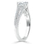 0.75 CT Oval Cut Solitaire Split Shank Style Moissanite Engagement Ring - crownmoissanite