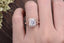 1.0 CT Emerald Shaped Moissanite Halo Engagement Ring - crownmoissanite
