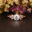 1.60 CT Round Shaped Moissanite Cluster Engagement Ring - crownmoissanite