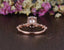 0.75 CT Oval Milgrain Pave Setting Moissanite Engagement Ring - crownmoissanite