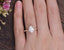 0.75 CT Oval Milgrain Pave Setting Moissanite Engagement Ring - crownmoissanite
