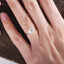 0.75 CT Oval Three Stone Moissanite Engagement Ring - crownmoissanite