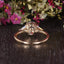 0.75 CT Oval Three Stone Moissanite Engagement Ring - crownmoissanite