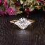 0.75 CT Oval Three Stone Moissanite Engagement Ring - crownmoissanite