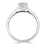 1.0 CT Cushion Cut Solitaire Channel Pave Moissanite Engagement Ring - crownmoissanite