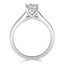 1.0 CT Cushion Shaped Moissanite Solitaire Split Shank Engagement Ring - crownmoissanite