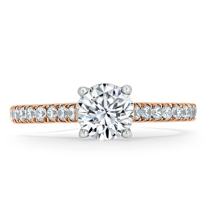 0.75 CT Round Cut Solitaire Moissanite Engagement ring - crownmoissanite