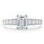0.75 CT Emerald Cut Solitaire Moissanite Engagement Ring - crownmoissanite