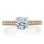 1.0 CT Cushion Cut Solitaire Channel Pave Moissanite Engagement Ring - crownmoissanite