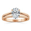 0.94 CT Oval Cut Solitaire Moissanite Engagement Ring - crownmoissanite
